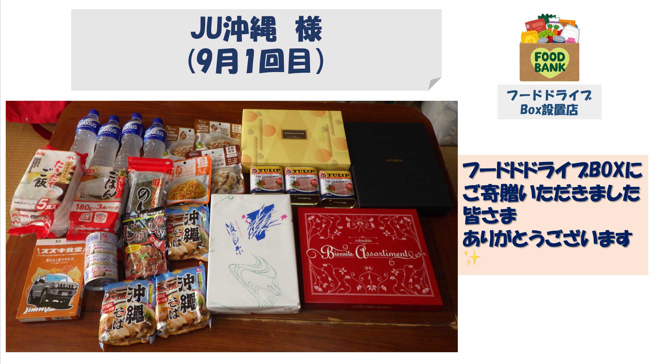 フードバンクのお礼